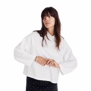 Madewell Texture & Thread Ivory Mockneck Top XS